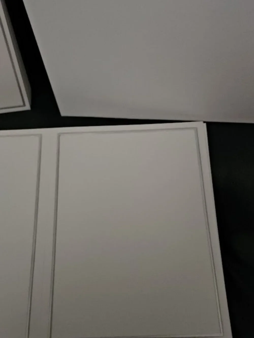 Silver Double Heart Invitation Kit - White Cards